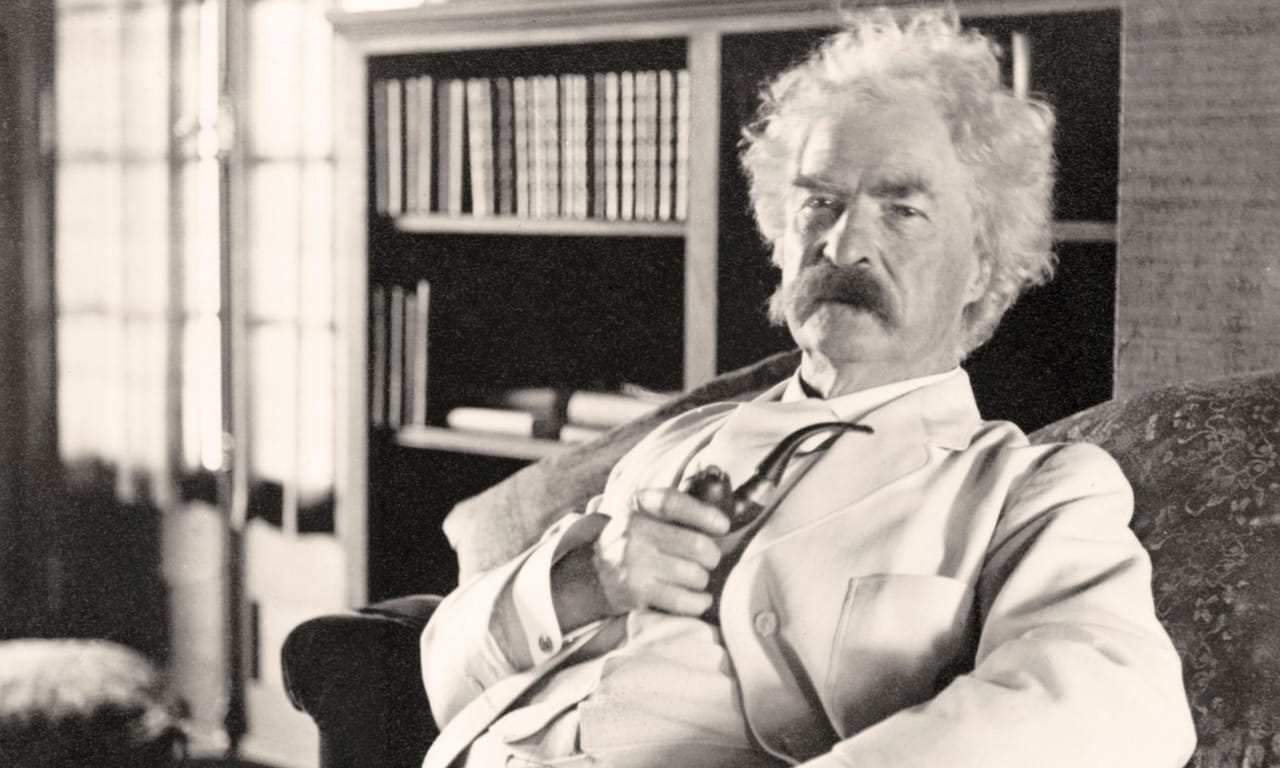 Mark twain seated, c. 1900