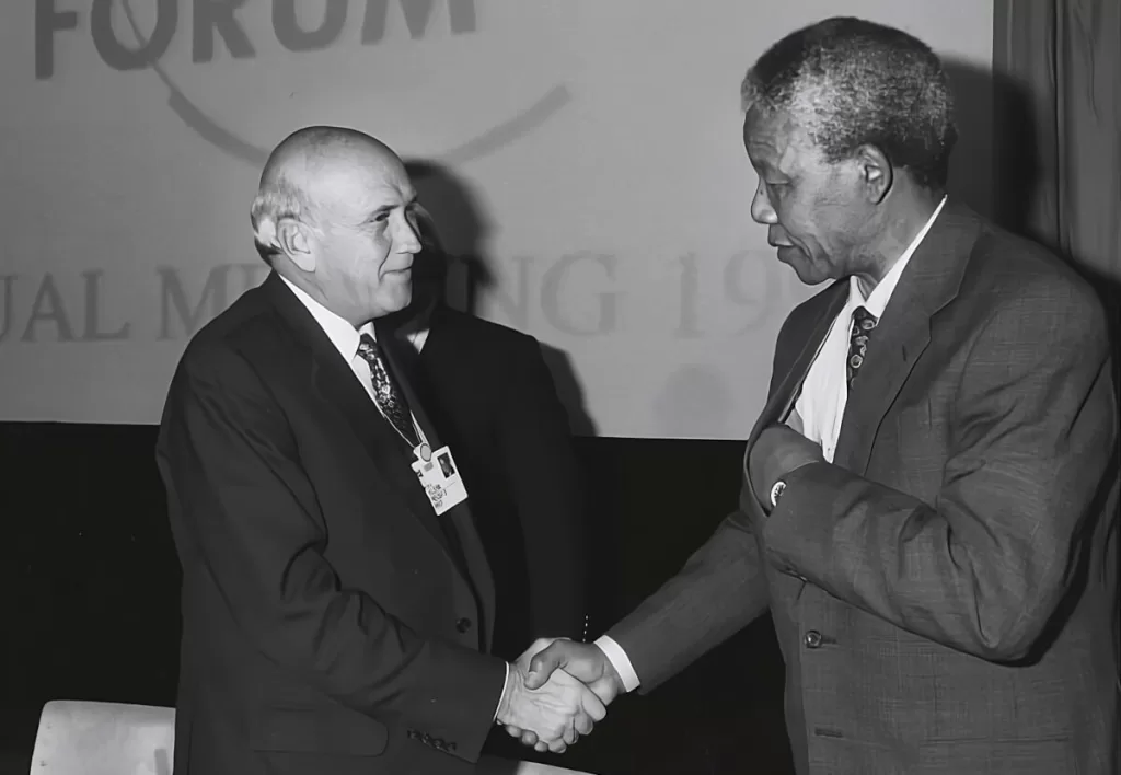 Fw de krerk with mandela